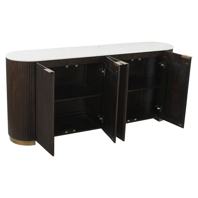 Dressoir Mayfield 4-deurs (Brown) van Richmond Interiors – Luxe comfort op maat van PureWonen. Vraag naar de beste prijs.