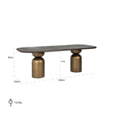 Eettafel Cavo 230 (Black)