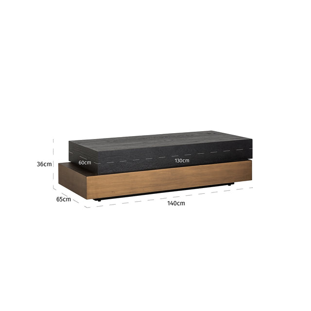 Salontafel Cambon blok (Dark coffee) van Richmond Interiors – Luxe comfort op maat van PureWonen. Vraag naar de beste prijs.