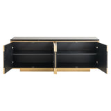 Dressoir Finsbury 4-deurs (Black/gold)