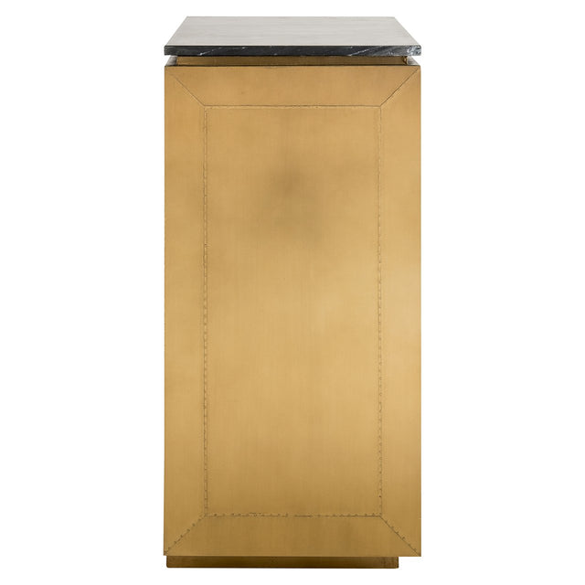 Dressoir Finsbury 2-deurs (Black/gold) van Richmond Interiors – Luxe comfort op maat van PureWonen. Vraag naar de beste prijs.