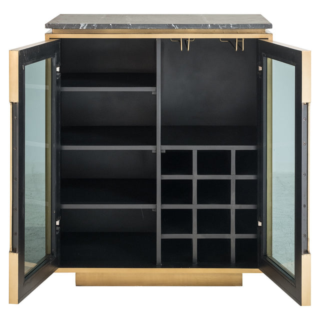 Dressoir Finsbury 2-deurs (Black/gold) van Richmond Interiors – Luxe comfort op maat van PureWonen. Vraag naar de beste prijs.