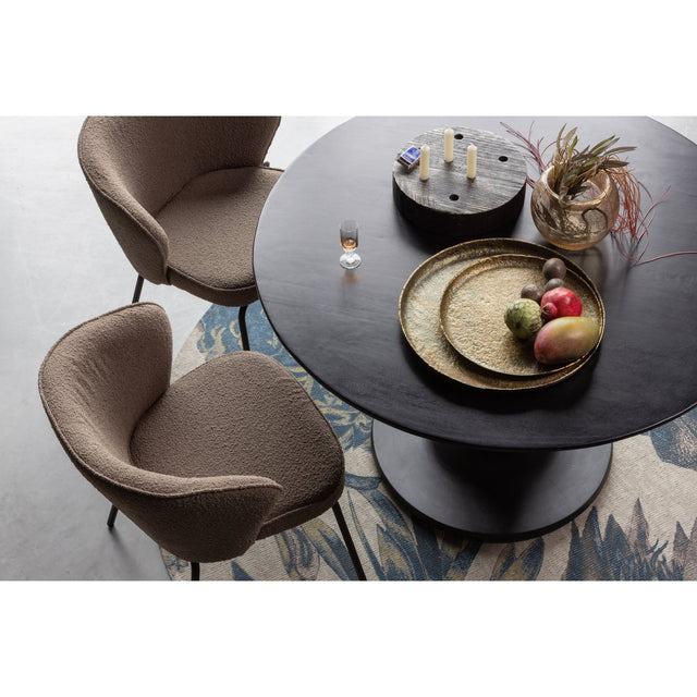Blanco Eettafel O120 Cm Mango Diepzwart van BePureHome – Luxe comfort op maat van PureWonen. Vraag naar de beste prijs.