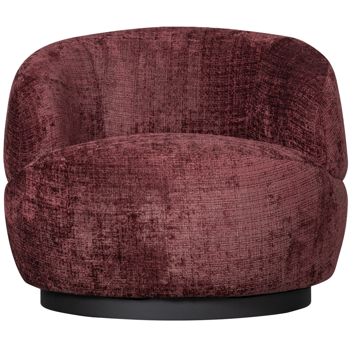 Woolly Draaifauteuil Chenille Aubergine