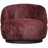 Woolly Draaifauteuil Chenille Aubergine