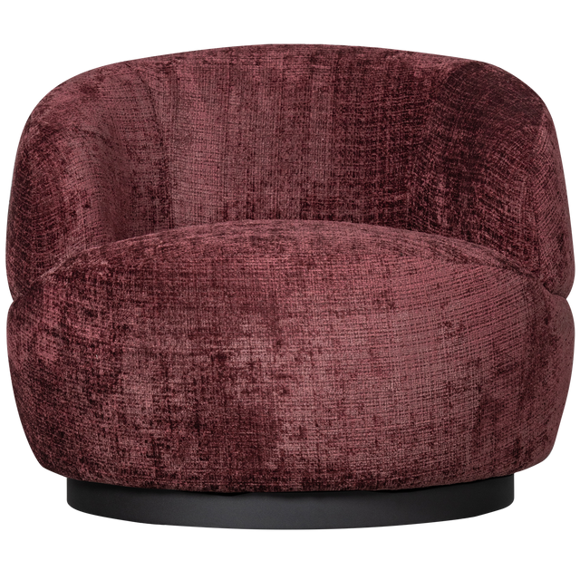 Woolly Draaifauteuil Chenille Aubergine