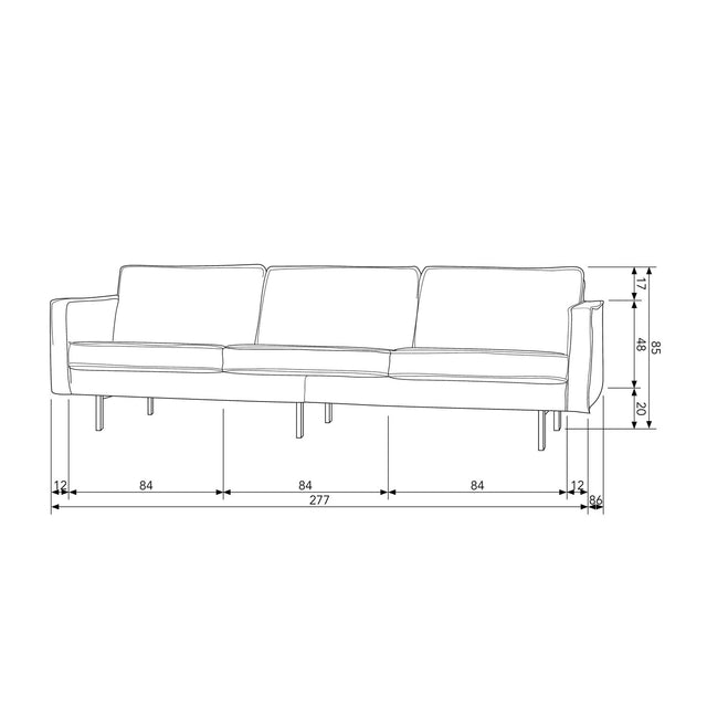 Rodeo Bank 3 Zits Boucle Naturel van BePureHome – Luxe comfort op maat van PureWonen. Vraag naar de beste prijs.