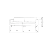 Rodeo Classic 3 Zits Bank Ecoleer Cognac