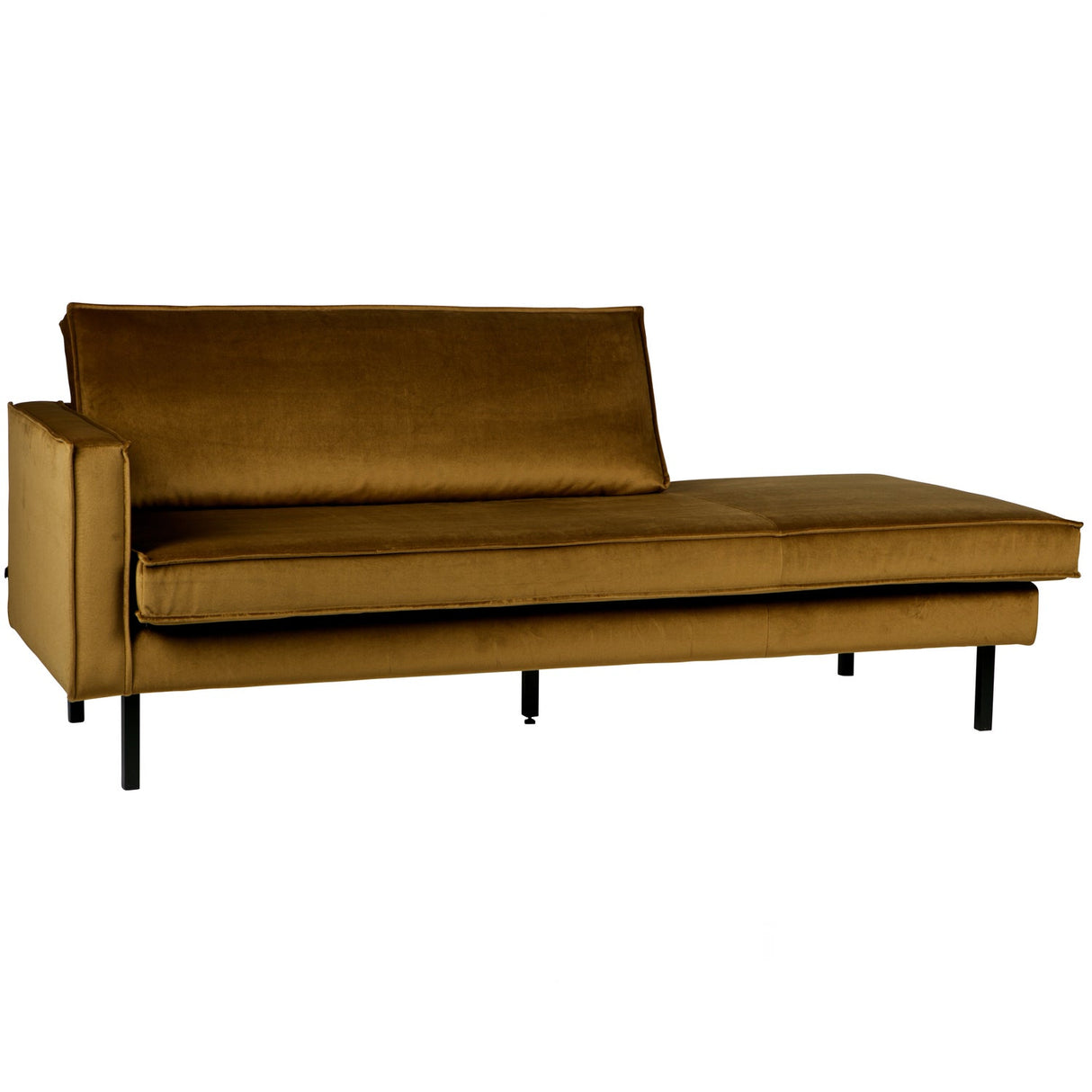 Rodeo Daybed Left Velvet Honinggeel