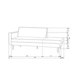 Rodeo Daybed Links Ecoleer Zwart