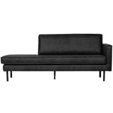Rodeo Daybed Rechts Ecoleer Zwart