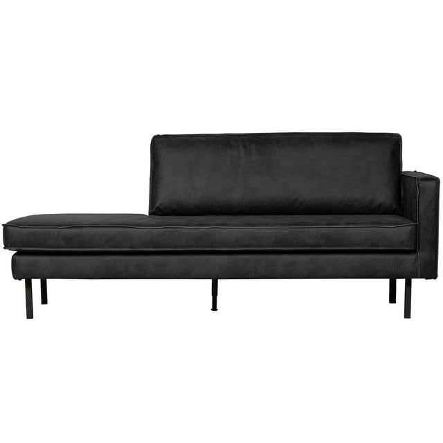 Rodeo Daybed Rechts Ecoleer Zwart