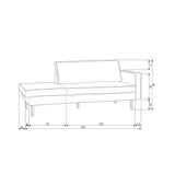 Rodeo Daybed Right Velvet Pistache