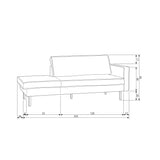 Rodeo Daybed Rechts Velvet Bosgroen