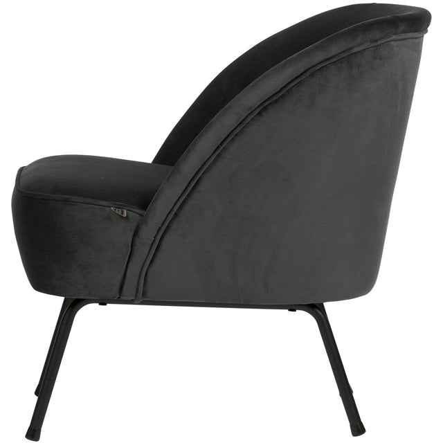 Vogue Fauteuil Fluweel Zwart