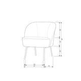 Vogue Fauteuil Leer Zwart