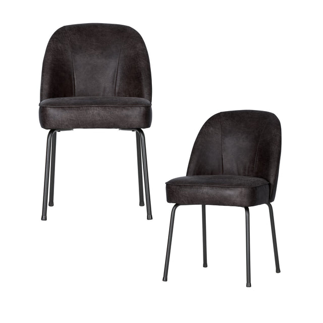 Vogue Eetkamerstoel Leer Zwart van BePureHome – Luxe comfort op maat van PureWonen. Vraag naar de beste prijs.