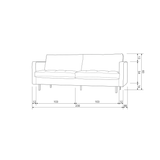 Rodeo Classic 2,5 Zits Bank Velvet Oker