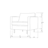 Rodeo Classic Fauteuil Ecoleer Cognac