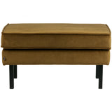 Rodeo Hocker Op Poten Velvet Honinggeel