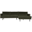 Rodeo Chaise Longue Rechts Velvet Dark Green Hunter van BePureHome – Luxe comfort op maat van PureWonen. Vraag naar de beste prijs.
