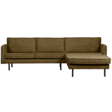 Rodeo Chaise Longue Rechts Structure Velvet Brass van BePureHome - laagste prijs offerte van PureWonen