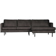 Rodeo Chaise Longue Rechts Zwart van BePureHome – Luxe comfort op maat van PureWonen. Vraag naar de beste prijs.