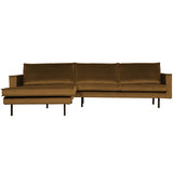 Rodeo Chaise Longue Links Velvet Honinggeel van BePureHome – Luxe comfort op maat van PureWonen. Vraag naar de beste prijs.