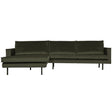 Rodeo Chaise Longue Links Velvet Dark Green Hunter van BePureHome – Luxe comfort op maat van PureWonen. Vraag naar de beste prijs.