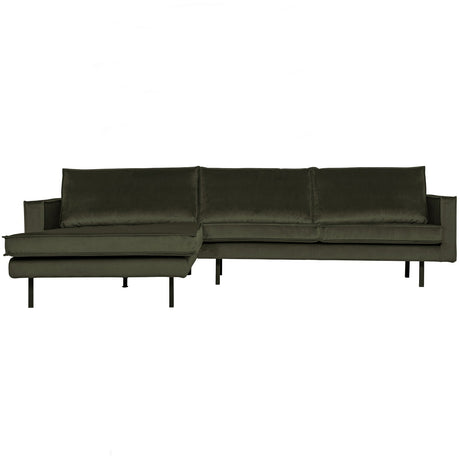 Rodeo Chaise Longue Links Velvet Dark Green Hunter van BePureHome – Luxe comfort op maat van PureWonen. Vraag naar de beste prijs.
