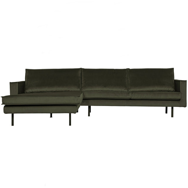 Rodeo Chaise Longue Links Velvet Dark Green Hunter van BePureHome – Luxe comfort op maat van PureWonen. Vraag naar de beste prijs.
