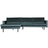 Rodeo Chaise Longue Links Velvet Teal van BePureHome – Luxe comfort op maat van PureWonen. Vraag naar de beste prijs.