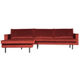 Rodeo Chaise Longue Links Velvet Chestnut van BePureHome – Luxe comfort op maat van PureWonen. Vraag naar de beste prijs.
