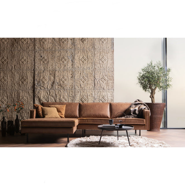 Rodeo Chaise Longue Links Cognac van BePureHome – Luxe comfort op maat van PureWonen. Vraag naar de beste prijs.