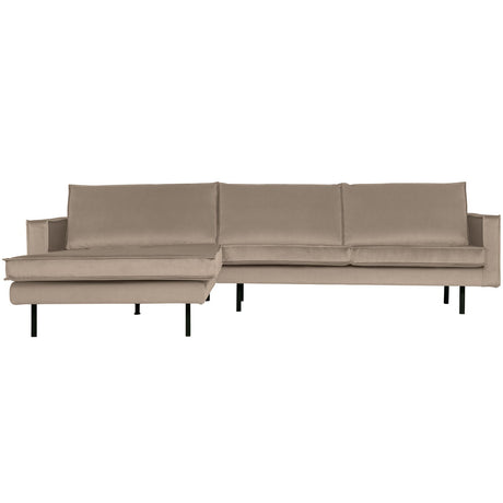 Rodeo Chaise Longue Links Velvet Khaki van BePureHome – Luxe comfort op maat van PureWonen. Vraag naar de beste prijs.