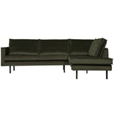 Rodeo Hoekbank Rechts Velvet Dark Green Hunter van BePureHome – Luxe comfort op maat van PureWonen. Vraag naar de beste prijs.