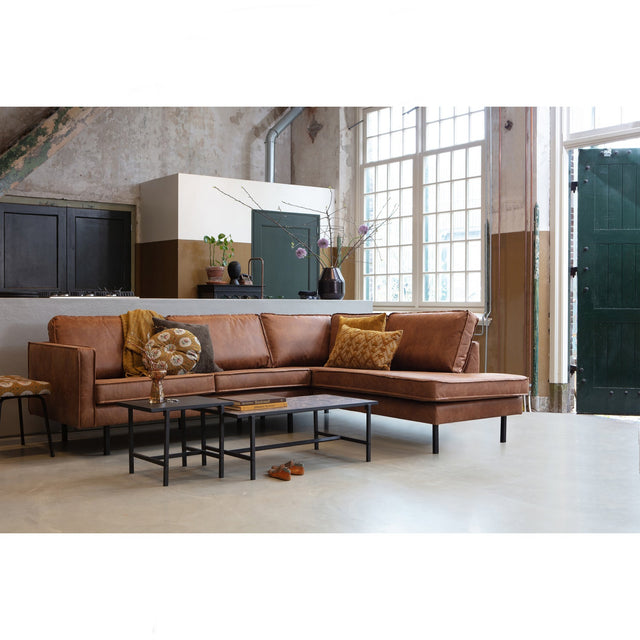 Rodeo Hoekbank Rechts Cognac van BePureHome – Luxe comfort op maat van PureWonen. Vraag naar de beste prijs.