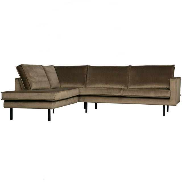 Rodeo Hoekbank Links Velvet Taupe van BePureHome – Luxe comfort op maat van PureWonen. Vraag naar de beste prijs.