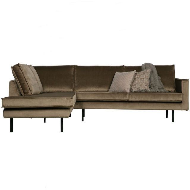 Rodeo Hoekbank Links Velvet Taupe van BePureHome – Luxe comfort op maat van PureWonen. Vraag naar de beste prijs.