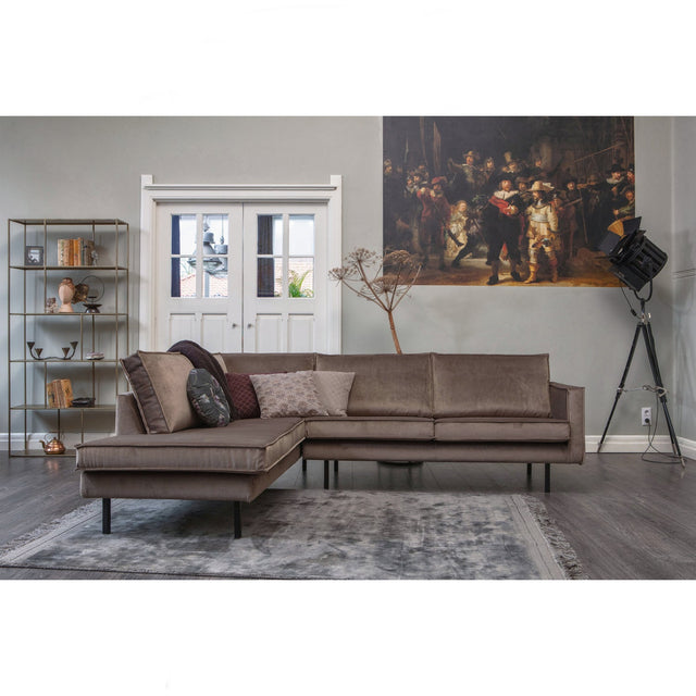 Rodeo Hoekbank Links Velvet Taupe van BePureHome – Luxe comfort op maat van PureWonen. Vraag naar de beste prijs.