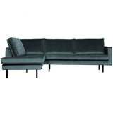 Rodeo Hoekbank Links Velvet Teal van BePureHome – Luxe comfort op maat van PureWonen. Vraag naar de beste prijs.