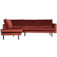 Rodeo Hoekbank Links Velvet Chestnut van BePureHome – Luxe comfort op maat van PureWonen. Vraag naar de beste prijs.