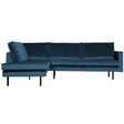 Rodeo Hoekbank Links Velvet Blue van BePureHome – Luxe comfort op maat van PureWonen. Vraag naar de beste prijs.