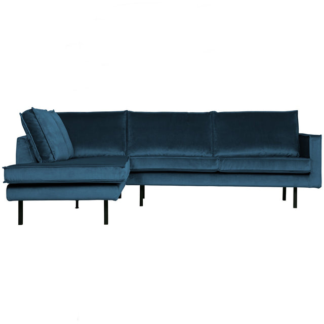 Rodeo Hoekbank Links Velvet Blue van BePureHome - laagste prijs offerte van PureWonen
