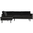 Rodeo Hoekbank Links Velvet Antraciet van BePureHome – Luxe comfort op maat van PureWonen. Vraag naar de beste prijs.