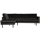 Rodeo Hoekbank Links Velvet Antraciet van BePureHome – Luxe comfort op maat van PureWonen. Vraag naar de beste prijs.