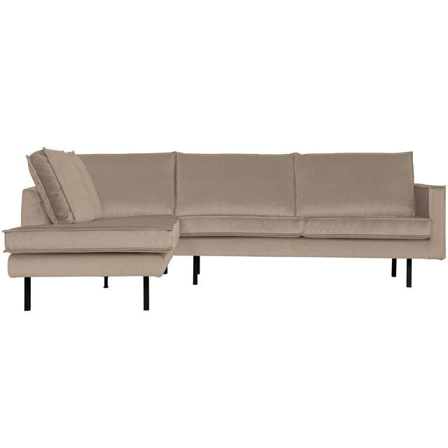 Rodeo Hoekbank Links Velvet Khaki van BePureHome – Luxe comfort op maat van PureWonen. Vraag naar de beste prijs.