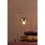 Globular Tafellamp Metaal Antique Brass