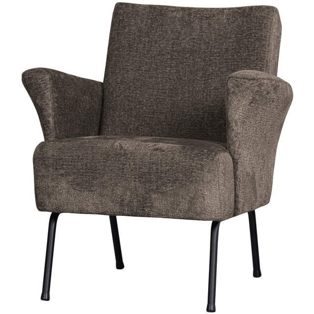 Muse Fauteuil Grof Geweven Stof Grijs/Bruin van BePureHome – Luxe comfort op maat van PureWonen. Vraag naar de beste prijs.