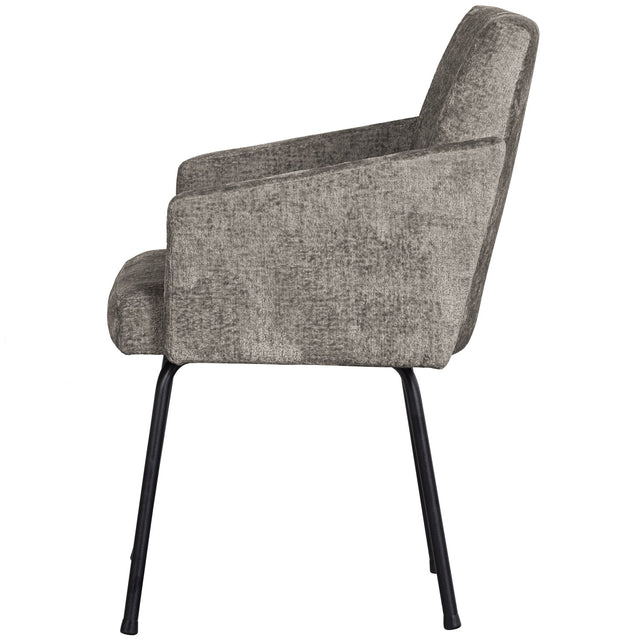 Mount Eetkamerstoel Met Armleuning Grof Geweven Stof Taupe van BePureHome – Luxe comfort op maat van PureWonen. Vraag naar de beste prijs.